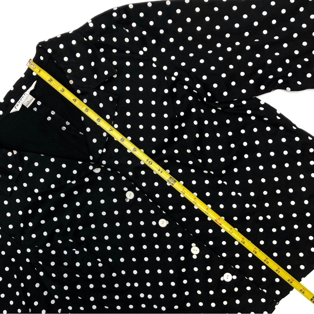 Pendleton Polka Dot Black White Button Down Blaze… - image 7